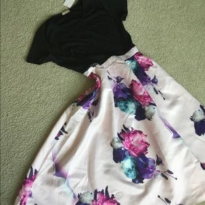 Dress Light Pink with Flowers Gorgeous Dress